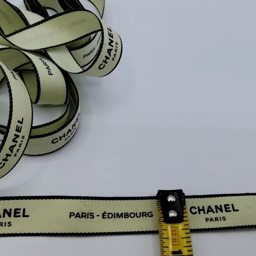 CHANEL Paris–Edimbourg Light Green Ribbon Four (4) Yards Boutique Packaging